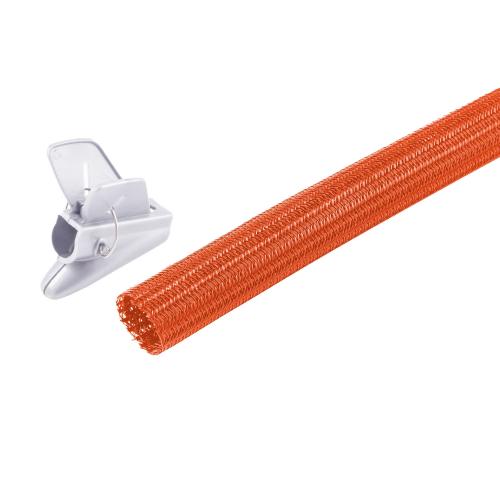 Flexibler Kabelkanal / Kabelschlauch – 7,5 m – Ø 19 mm – Orange – inkl. Einziehwerkzeug